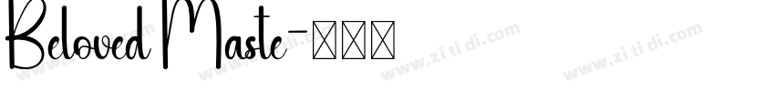 Beloved Maste字体转换